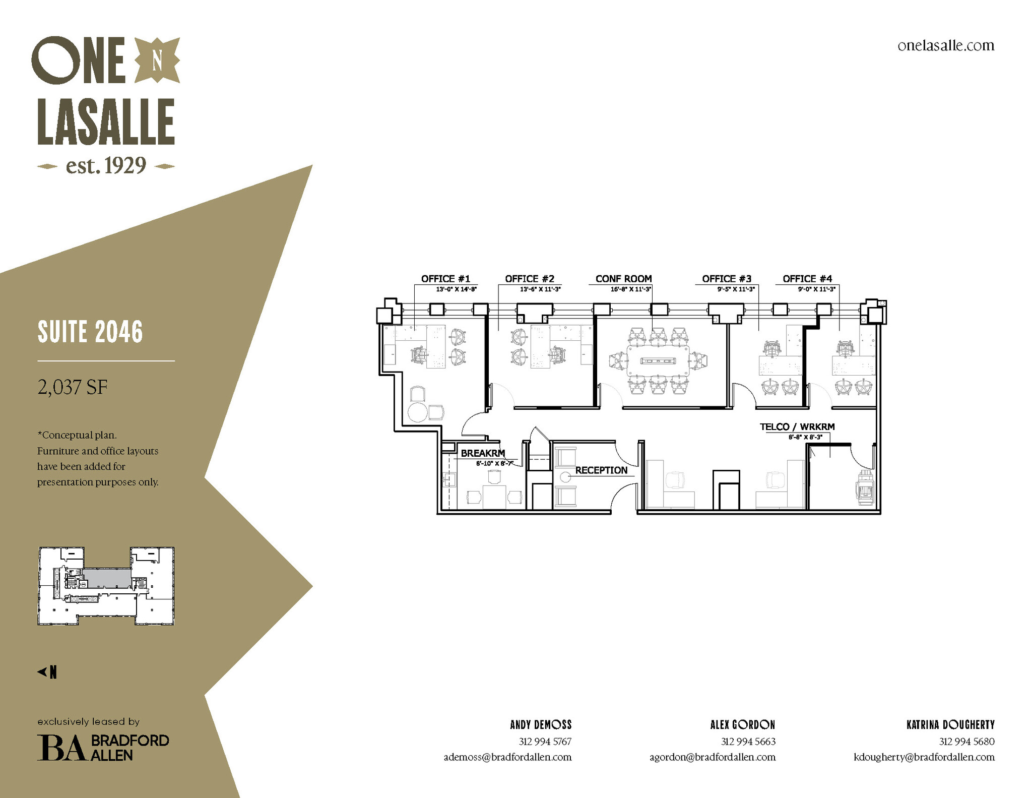 1 N La Salle St, Chicago, IL à louer Plan d’étage– Image 1 sur 3