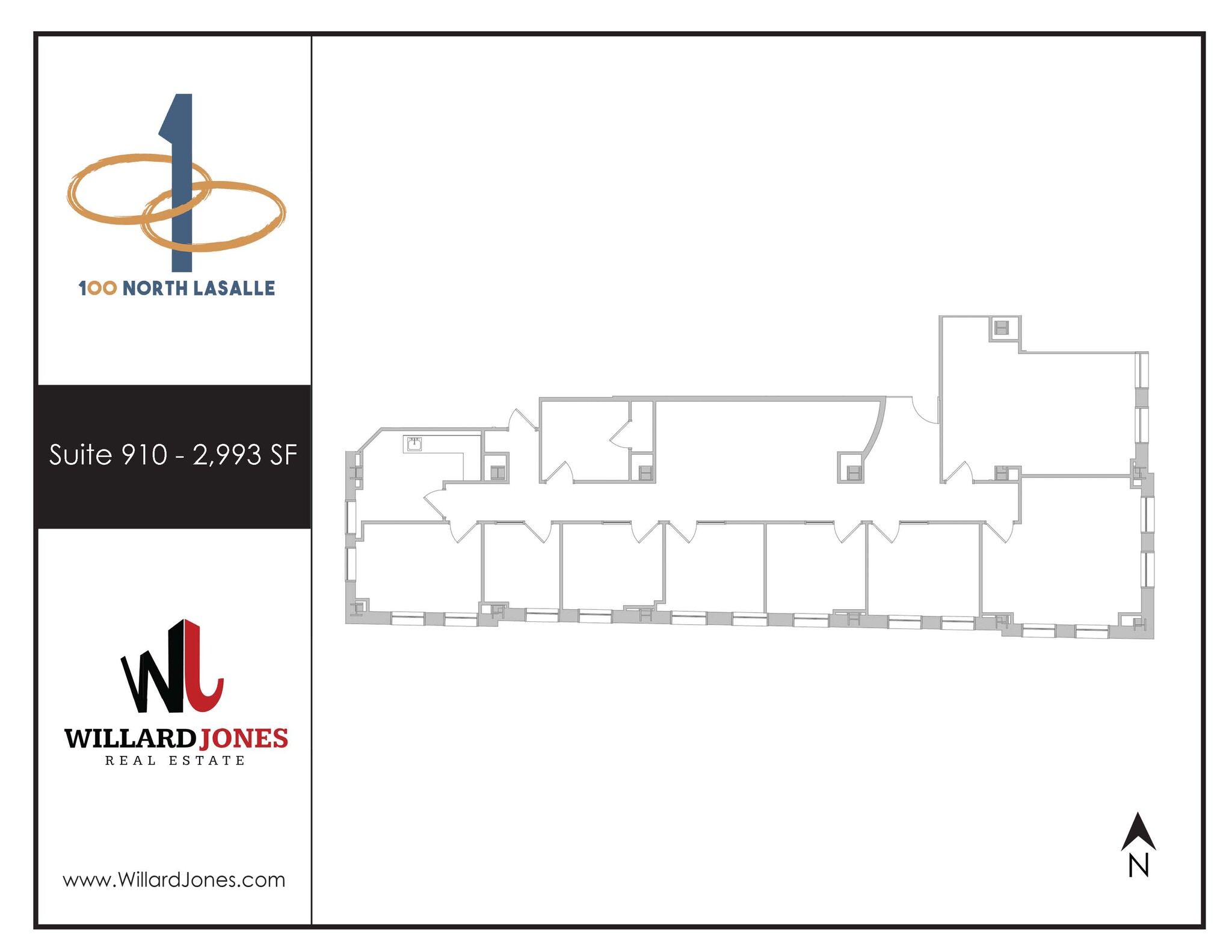 100 N LaSalle St, Chicago, IL à louer Plan d’étage– Image 1 sur 1