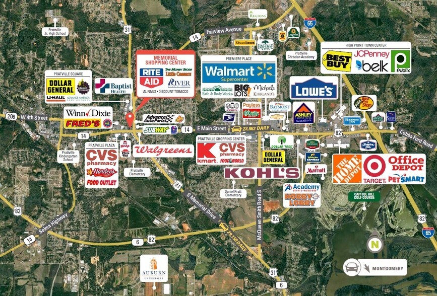 606-636 S Memorial Dr, Prattville, AL à louer - Photo de l’immeuble – Image 3 sur 3