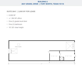 2501-2519 Gravel Dr, Fort Worth, TX à louer Plan d’étage– Image 1 sur 1