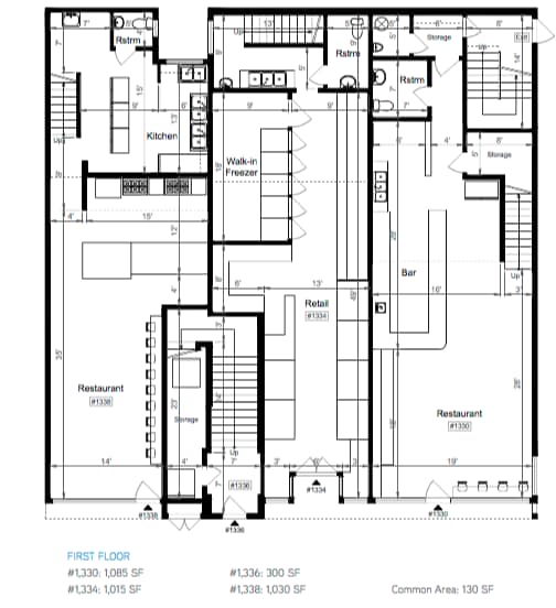 1330 Polk St, San Francisco, CA à louer Plan d’étage– Image 1 sur 2