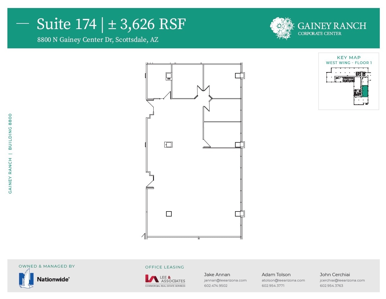 8800 N Gainey Center Dr, Scottsdale, AZ à louer Plan d’étage– Image 1 sur 1