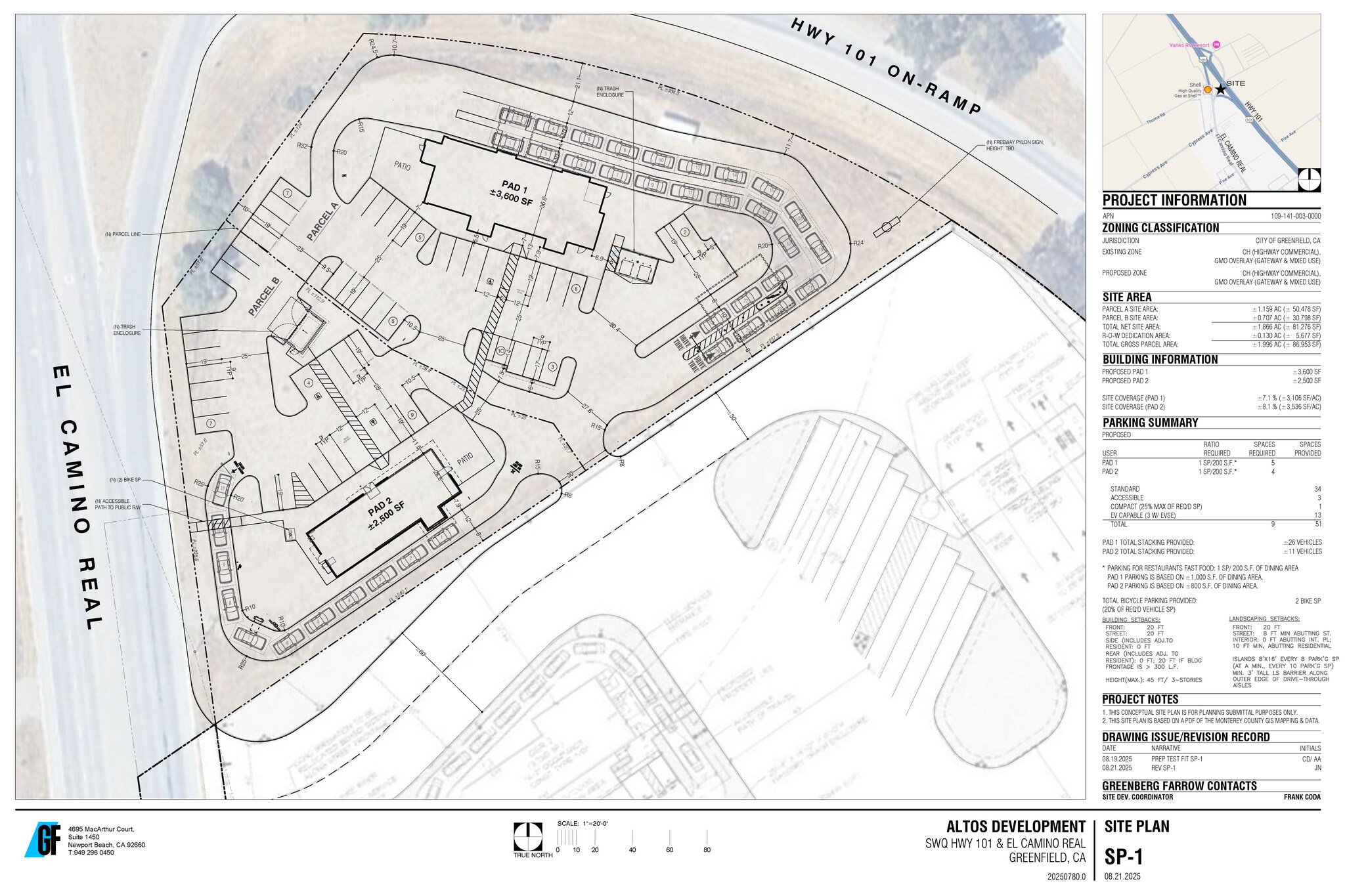 El Camino Real & US 101, Greenfield, CA à louer Plan de site– Image 1 sur 3