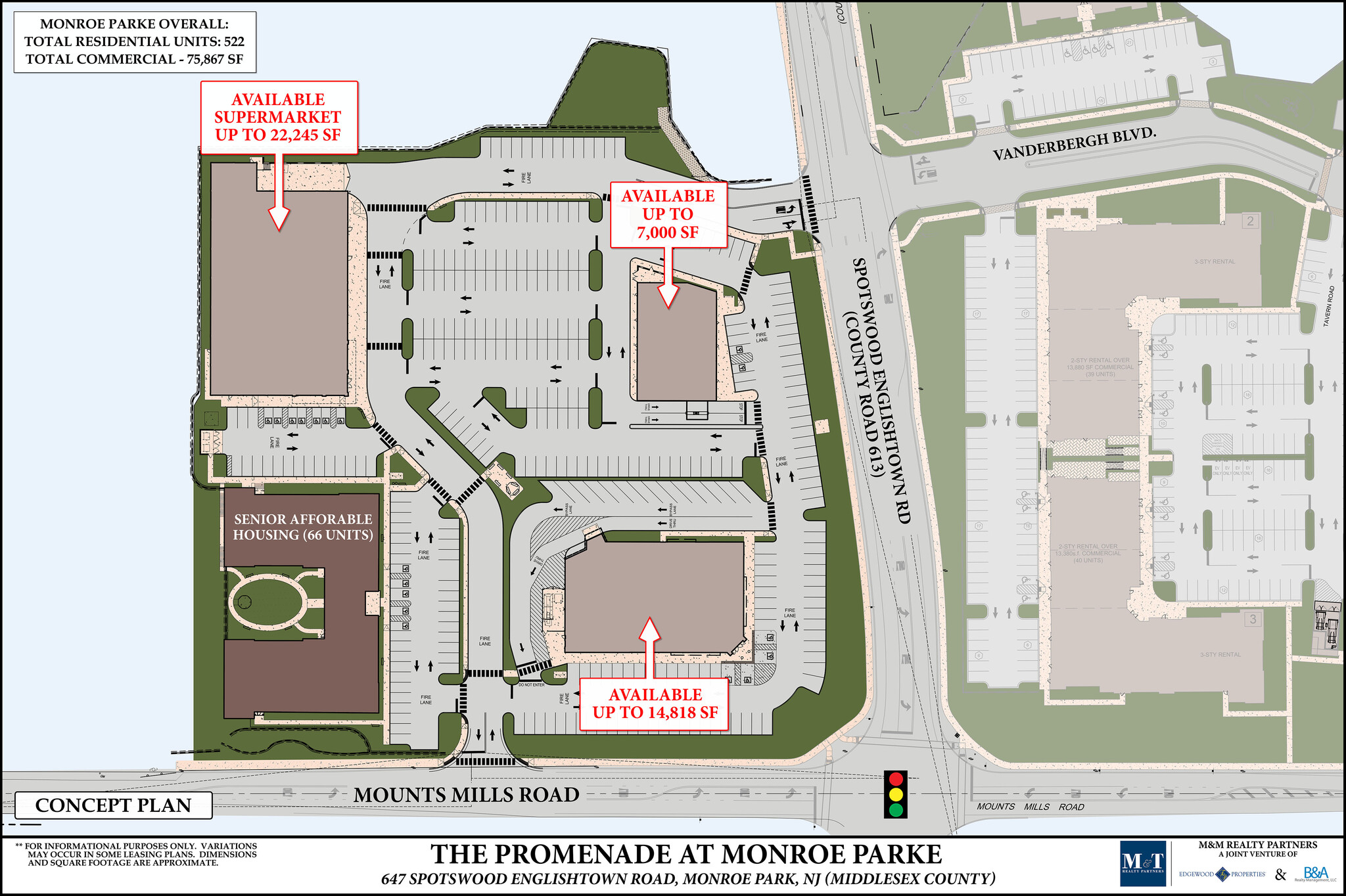 623 Spotswood-Englishtown Rd, Monroe Township, NJ à louer Plan de site– Image 1 sur 1