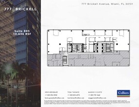 777 brickell Ave, Miami, FL à louer Plan d’étage– Image 1 sur 1