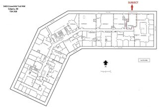 5403 Crowchild Trl NW, Calgary, AB à louer Plan d’étage– Image 1 sur 2