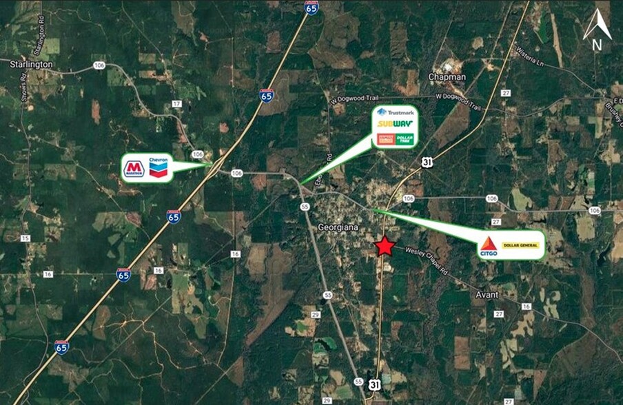 606 S US Highway 31, Georgiana, AL à vendre - Photo de l’immeuble – Image 3 sur 12