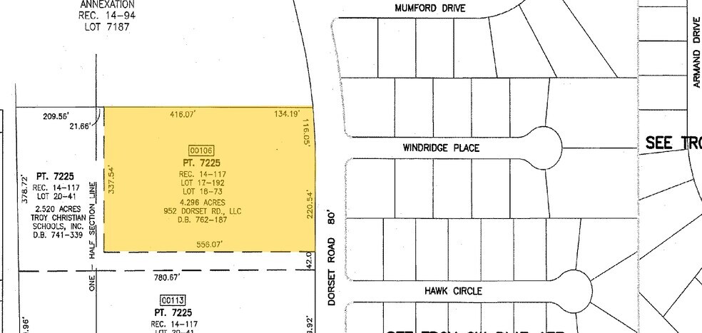 950-974 S Dorset Rd, Troy, OH à louer - Plan cadastral – Image 3 sur 8