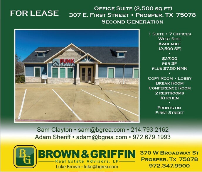307 E 1st St, Prosper, TX à louer - Photo de l’immeuble – Image 1 sur 7