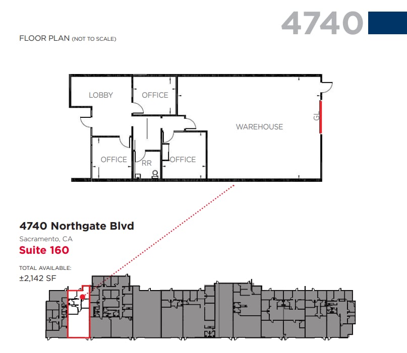 4700 Northgate Blvd, Sacramento, CA à louer Plan d’étage– Image 1 sur 1