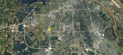 0 West 70th Street at Jewella Avenue, Shreveport, LA - Vue aérienne  vue de carte