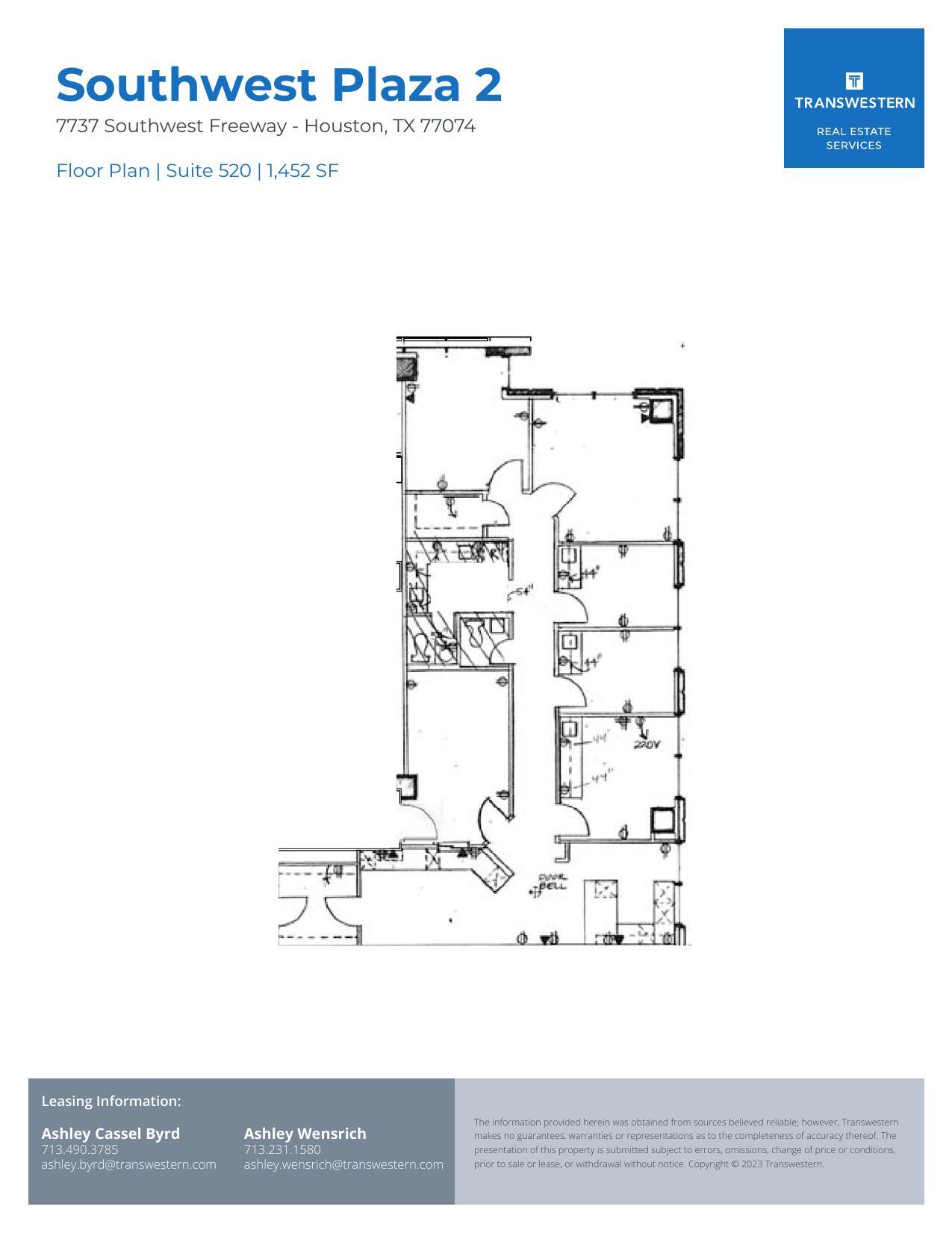 7737 Southwest Fwy, Houston, TX à louer Plan d’étage– Image 1 sur 1