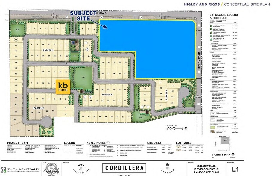 Higley & Riggs Rd, Gilbert, AZ à vendre - Plan de site – Image 2 sur 5