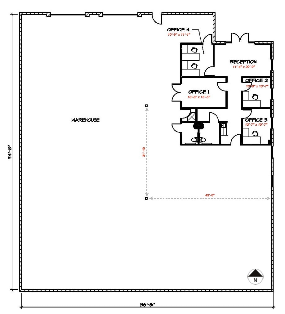 1102 W Geneva Dr, Tempe, AZ à louer Plan d’étage– Image 1 sur 5
