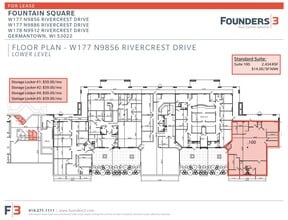 W177N9856-W178 N9912 Rivercrest Dr, Germantown, WI à louer Plan d’étage– Image 1 sur 1