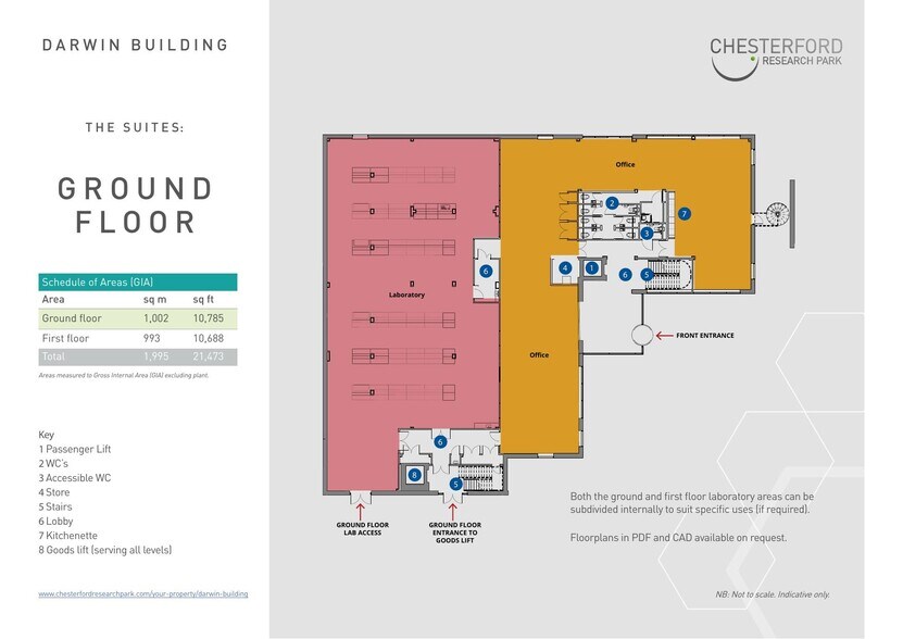 Chesterford Research Park, Little Chesterford, Little Chesterford à louer - Plan d’étage – Image 2 sur 2