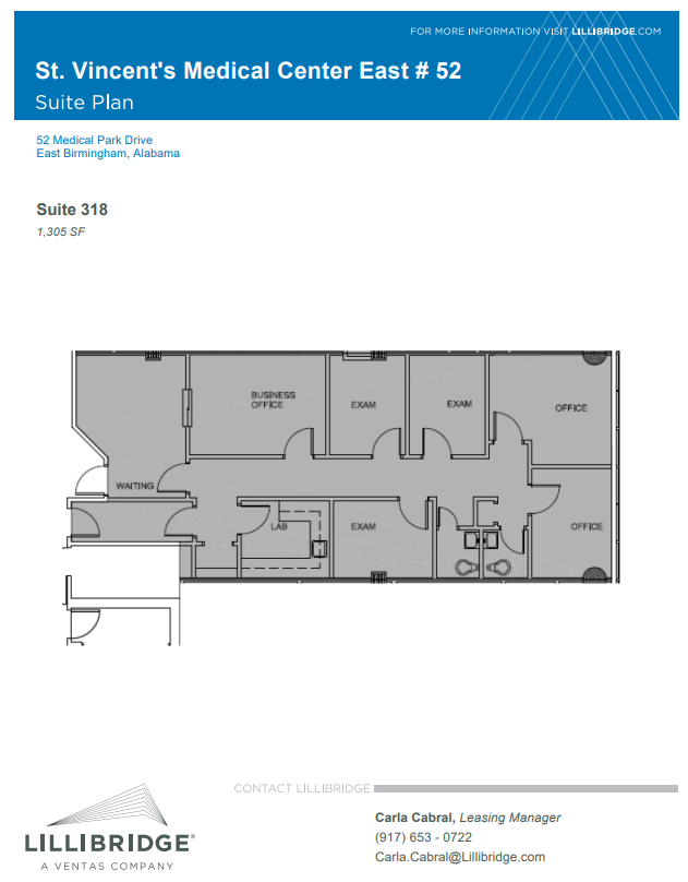 46-52 Medical Park Dr E, Birmingham, AL à louer Plan d’étage– Image 1 sur 1
