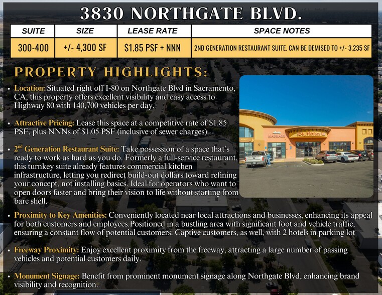 3830 Northgate Blvd, Sacramento, CA à louer - Photo de l’immeuble – Image 2 sur 16