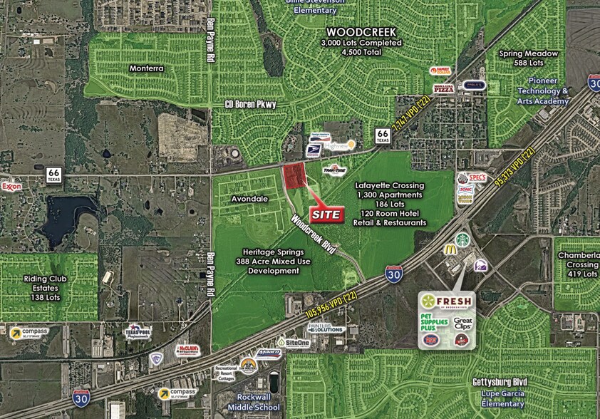 SEQ SH 66 & Woodcreek Blvd, Fate, 75132, Fate, TX à louer - Aérien – Image 2 sur 3