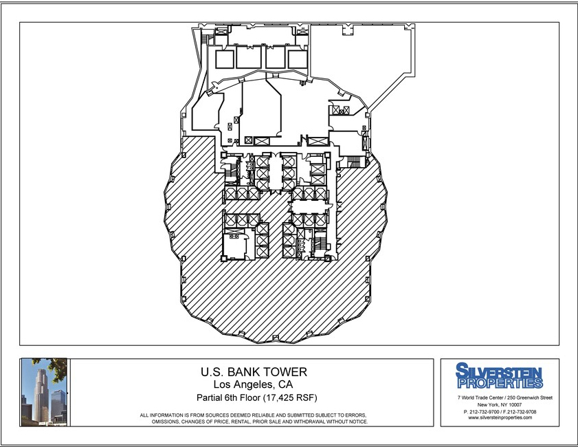 633 W 5th St, Los Angeles, CA à louer Plan d’étage– Image 1 sur 1