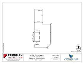34505 W 12 Mile Rd, Farmington Hills, MI à louer Plan d’étage– Image 1 sur 2