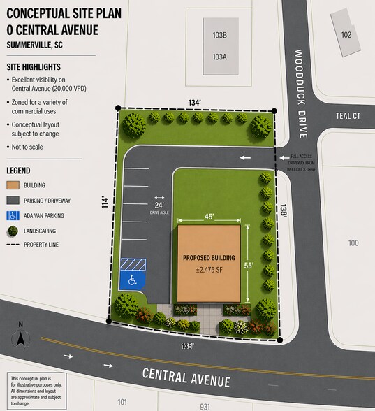 0 Central Ave, Summerville, SC à vendre - Plan de site – Image 1 sur 3