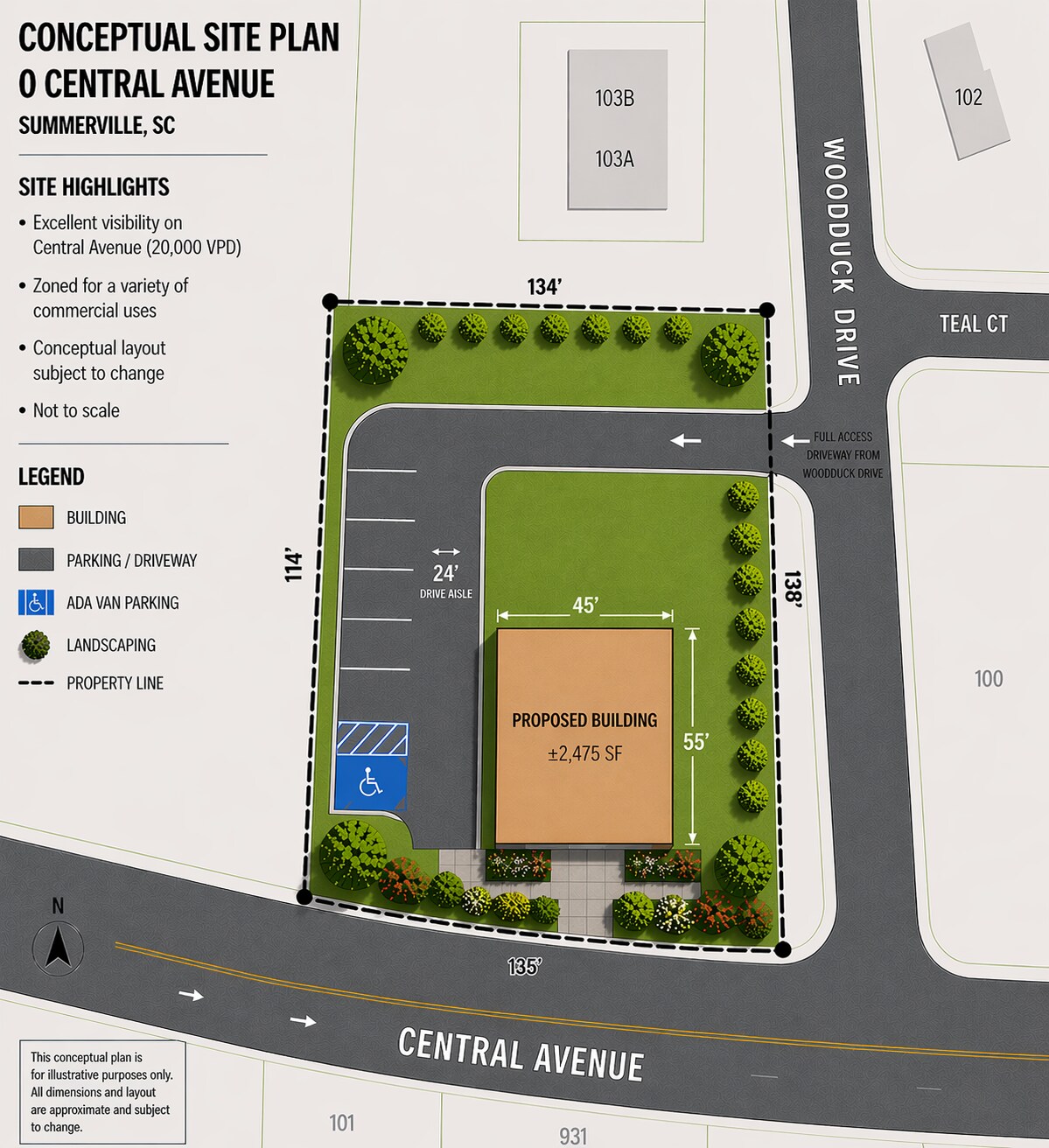 0 Central Ave, Summerville, SC à vendre Plan de site– Image 1 sur 4