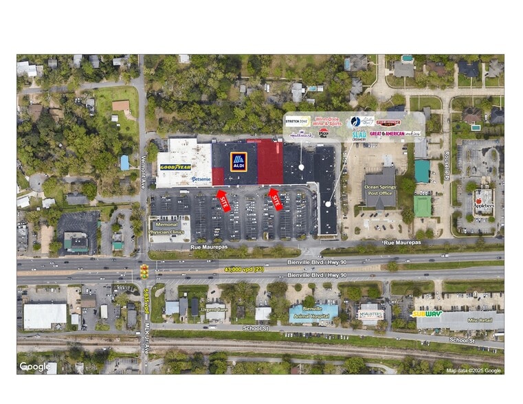 1503-1545 Bienville Blvd, Ocean Springs, MS à louer - Aérien – Image 3 sur 14