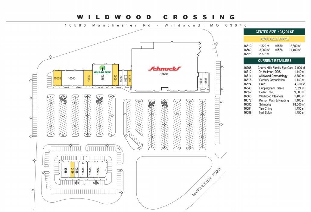 16528-16588 Manchester Rd, Grover, MO à louer Plan de site– Image 1 sur 1