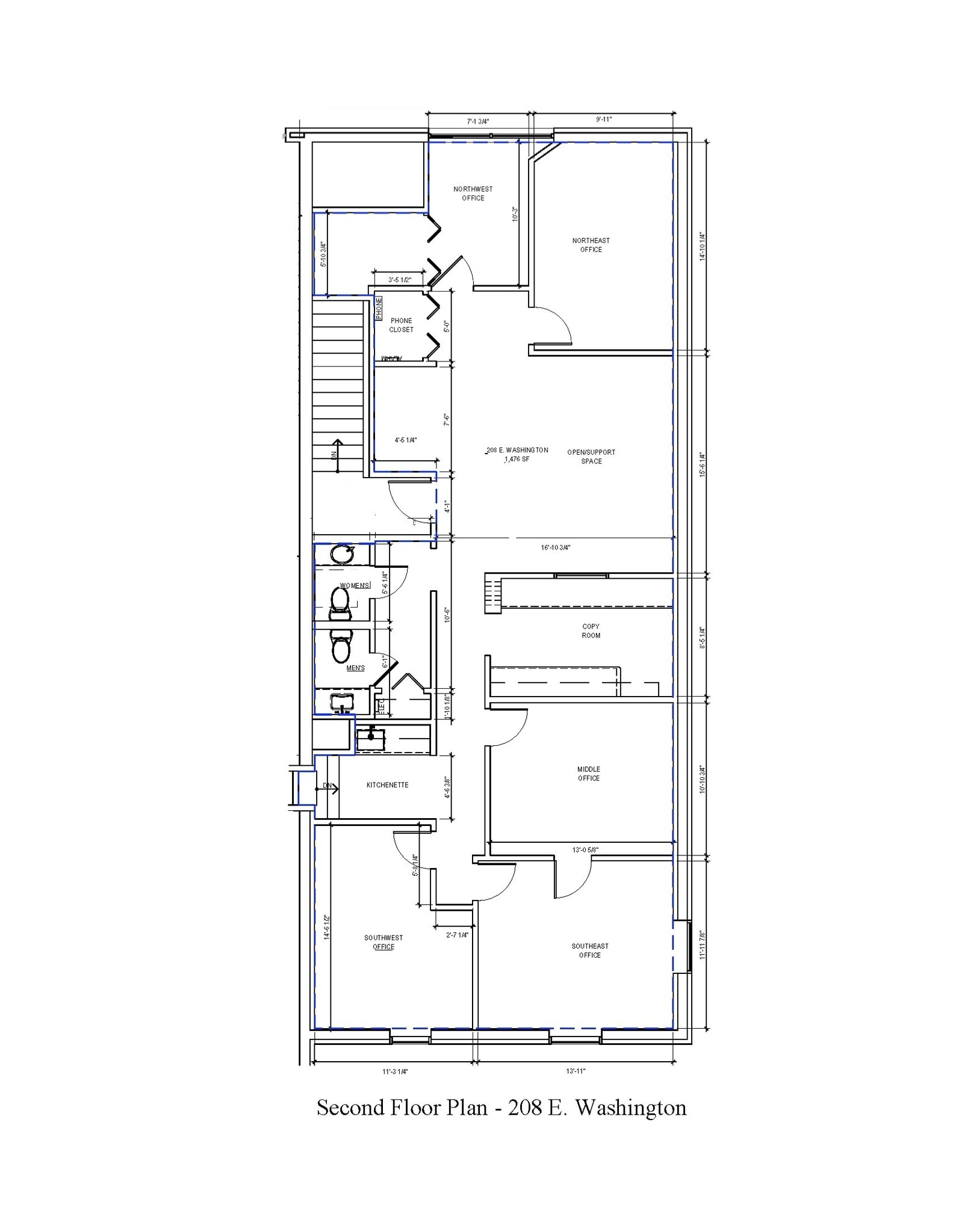 208 E Washington St, Ann Arbor, MI à vendre Plan d’étage– Image 1 sur 5