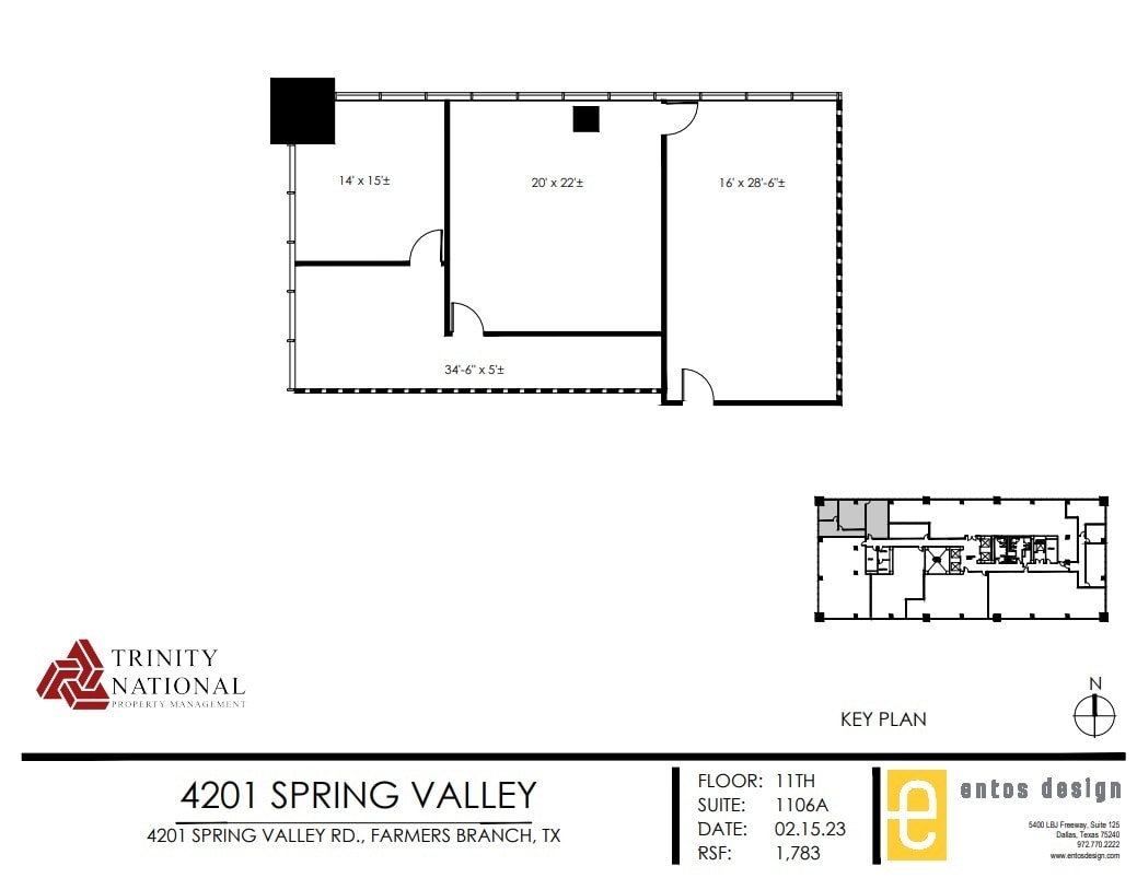 4201 Spring Valley Rd, Dallas, TX à louer Plan d’étage– Image 1 sur 1