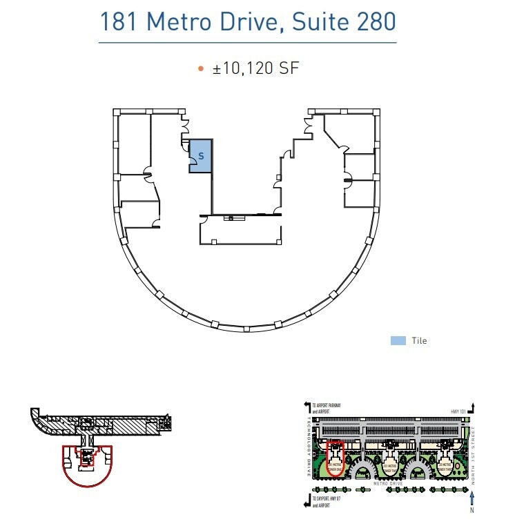 25 Metro Dr, San Jose, CA à louer Plan d’étage– Image 1 sur 1