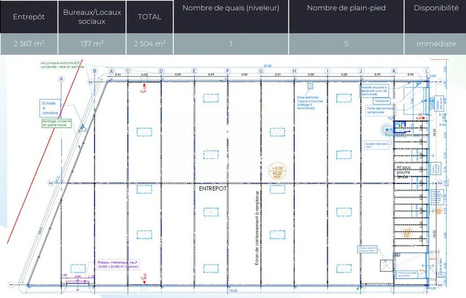 Industriel/Logistique dans Le Blanc-Mesnil à louer - Photo de l’immeuble – Image 2 sur 3