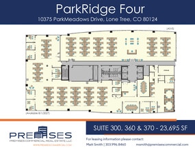 10375 Park Meadows Dr, Lone Tree, CO à louer Plan d’étage– Image 2 sur 3