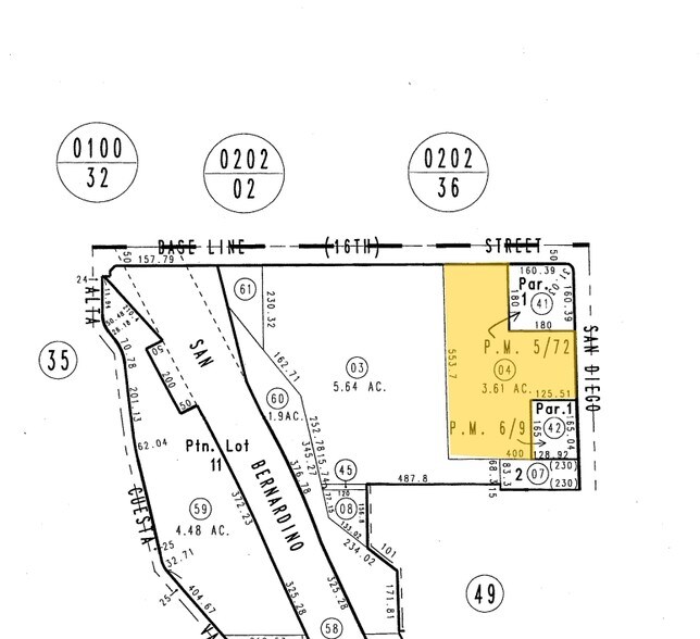 8673 Base Line Rd, Rancho Cucamonga, CA à vendre - Plan cadastral – Image 2 sur 2