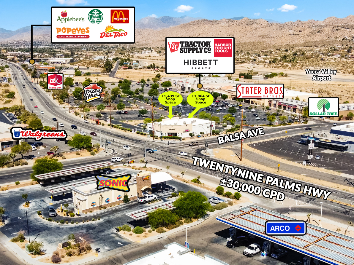 58132 Twentynine Palms Hwy, Yucca Valley, CA à louer Aérien– Image 1 sur 9
