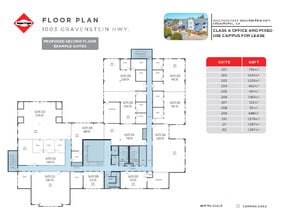 1003 Gravenstein Hwy, Sebastopol, CA à louer Plan d’étage– Image 1 sur 1