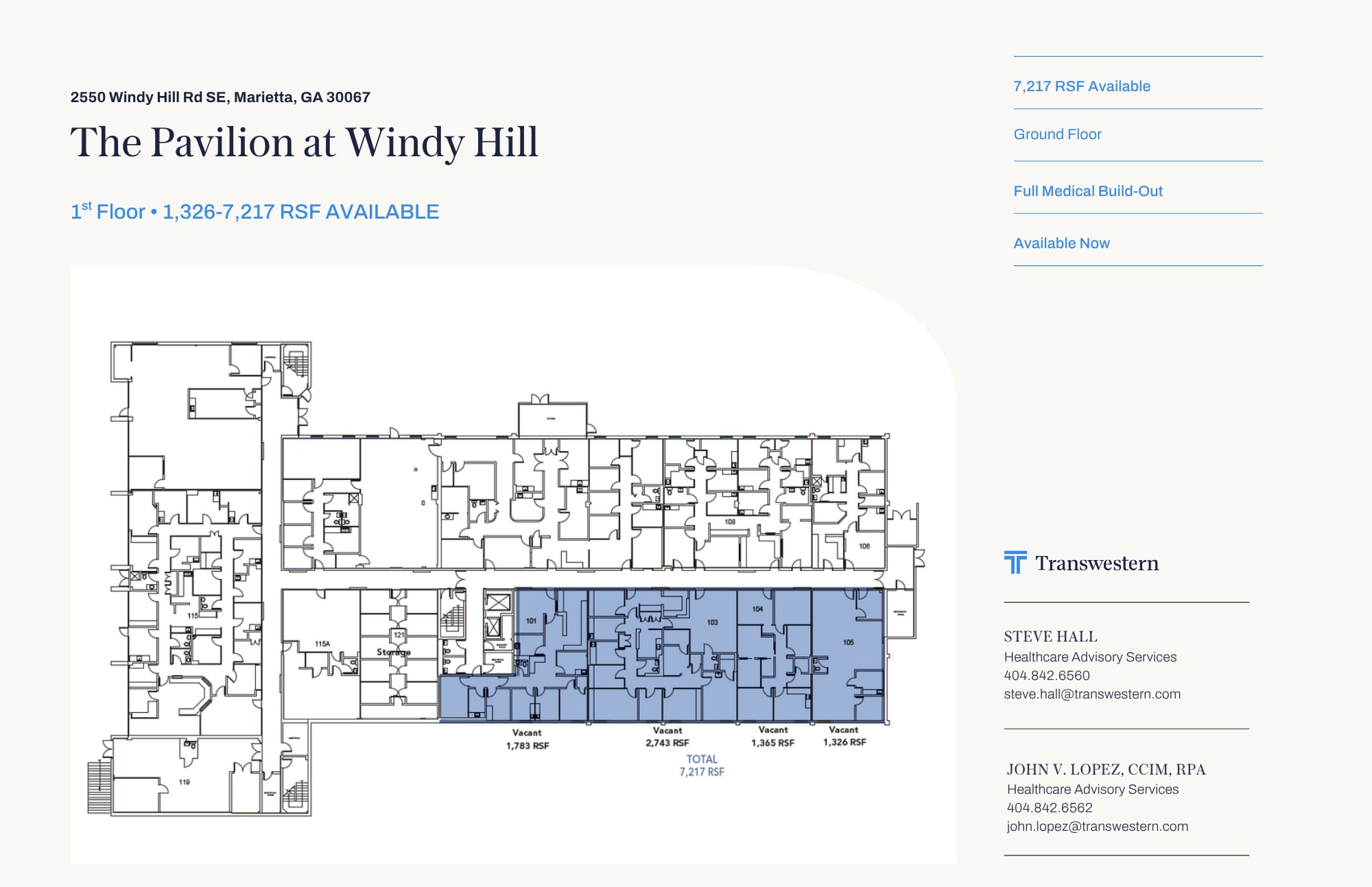 2550 Windy Hill Rd SE, Marietta, GA à louer Plan d’étage– Image 1 sur 4