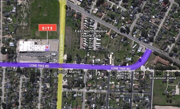 Lone Tree, Victoria, TX - Vue aérienne  vue de carte - Image1