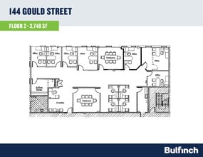 144 Gould St, Needham, MA à louer Plan d’étage– Image 1 sur 1