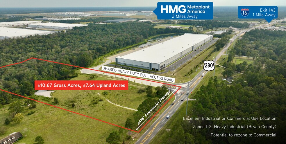 11880 US Highway 280, Ellabell, GA à vendre - Aérien – Image 2 sur 3