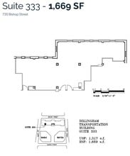 733 Bishop St, Honolulu, HI à louer Plan d’étage– Image 1 sur 1