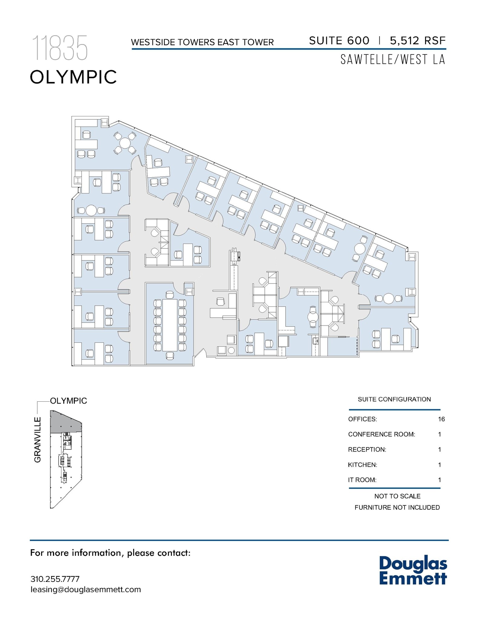11845 W Olympic Blvd, Los Angeles, CA à louer Plan d’étage– Image 1 sur 1
