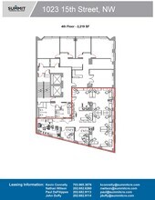 1023 15th St NW, Washington, DC à louer Plan d’étage– Image 2 sur 2