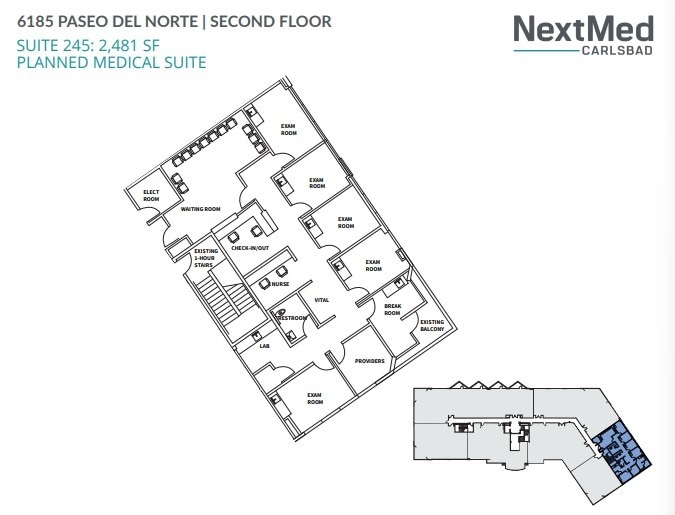 6183 Paseo del Norte, Carlsbad, CA à louer Plan d’étage– Image 1 sur 1