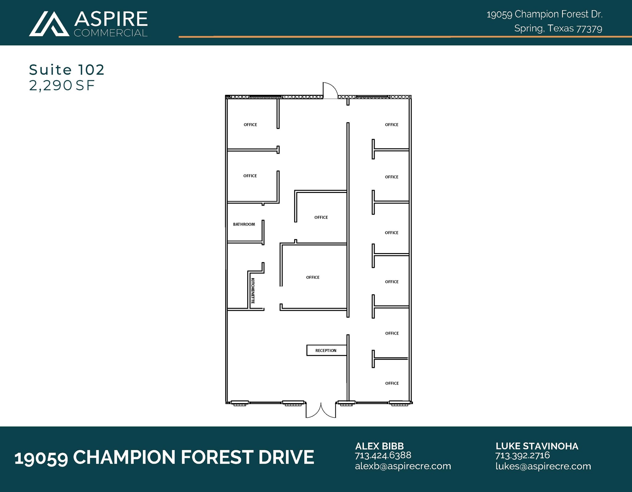 19059 Champion Forest Dr, Spring, TX à louer Plan d’étage– Image 1 sur 5