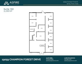 19059 Champion Forest Dr, Spring, TX à louer Plan d’étage– Image 1 sur 5