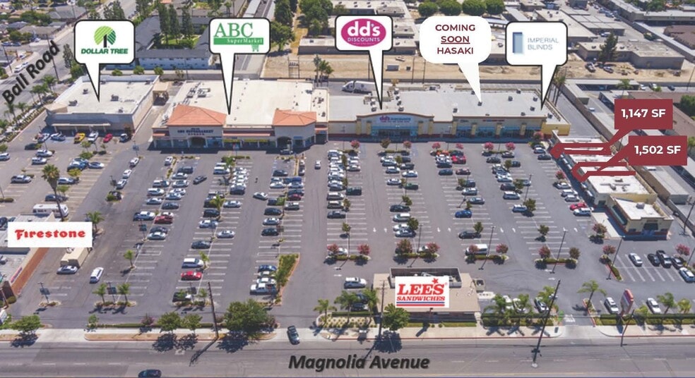 1212-1256 S Magnolia Ave, Anaheim, CA à louer - Aérien – Image 2 sur 8