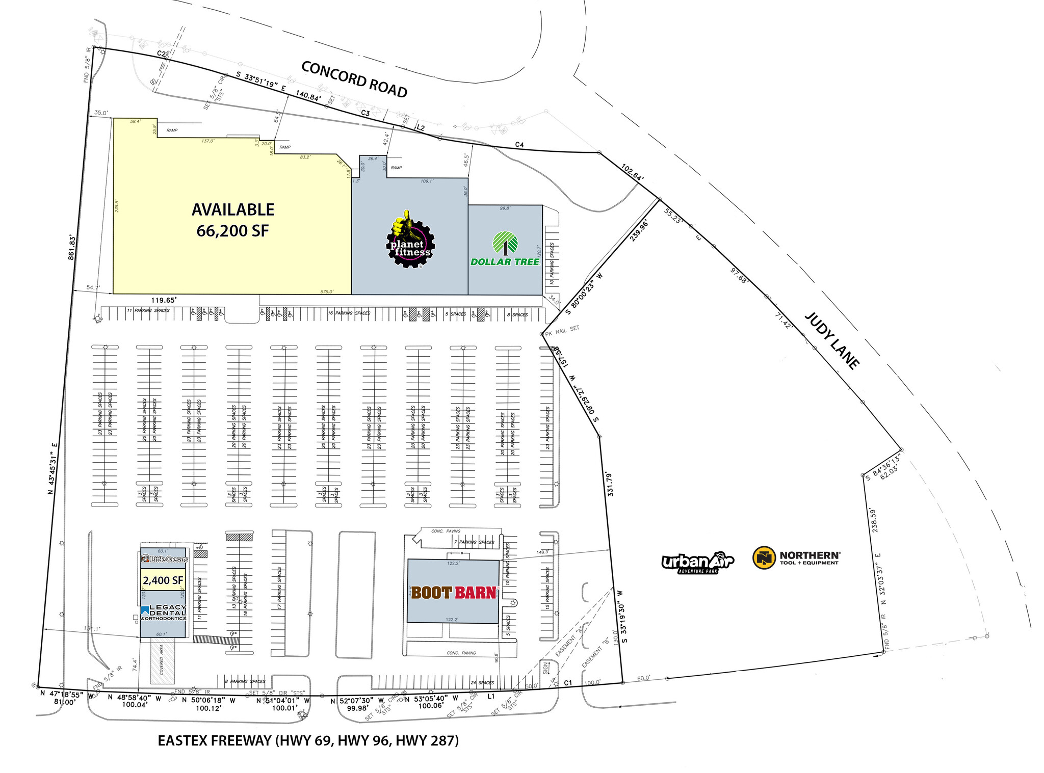 6410-6490 Eastex Fwy, Beaumont, TX à louer Plan de site– Image 1 sur 2