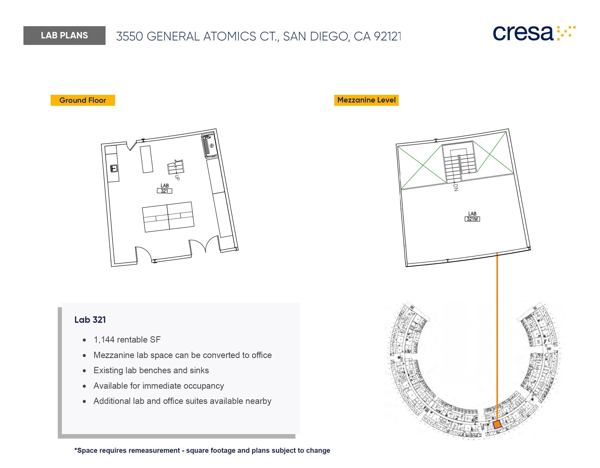 3550 General Atomics Ct, San Diego, CA à louer Plan d’étage– Image 1 sur 1